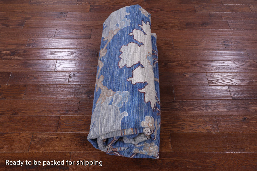 10' Square Turkish Oushak Hand-Knotted Wool Rug - Q13555