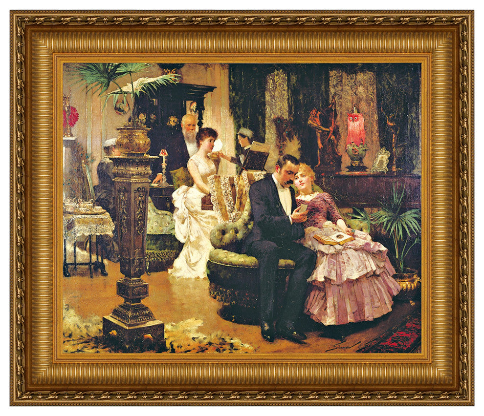 "The Conversation Piece" Stretched Canvas Replica, 22"x19"