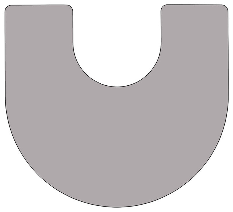 60"x66" Horseshoe Gray Thermal Laminate Activity Table-Adj. Legs