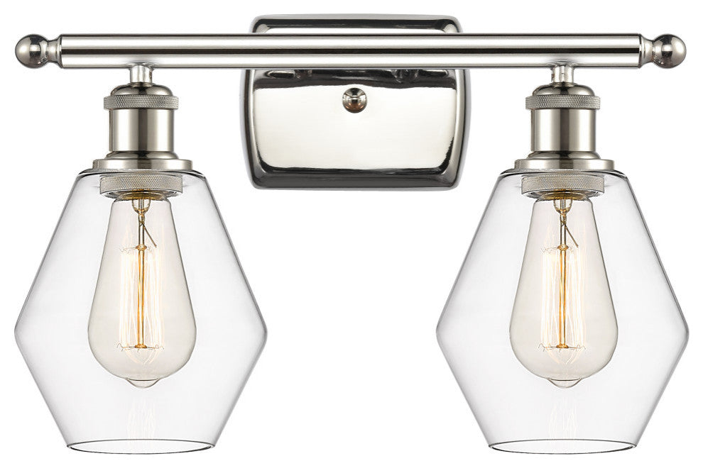 Innovations 516-2W-PN-G652-6-LED 2-Light Bath Vanity Light, Polished Nickel