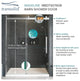 Transolid Madeline 60"x76" Frameless Shower Door with Fixed Panel in Matte Black