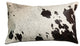 18"x18"x5" Salt and Pepper Chocolate and White Cowhide Pillow