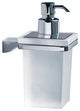 Wall Mounted Square Frosted Glass Soap Dispenser With Chrome Mounting
