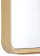 Ava Metal Deep Framed Wall Mirror, Gold, 36"