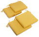 20"x19" Twill Chair Cushion, Set of 4, Sunset