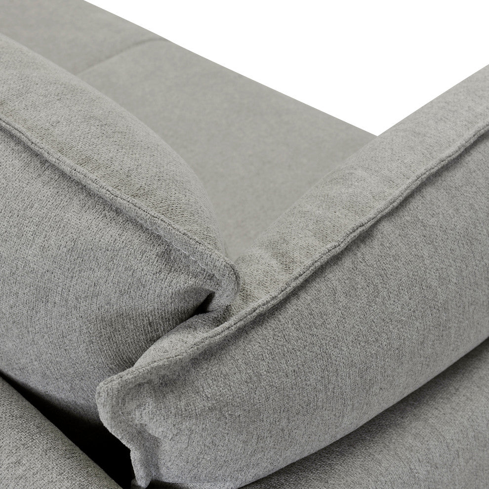 Juliett 80" Modern Power Reclining Sofa, Gray Pebble