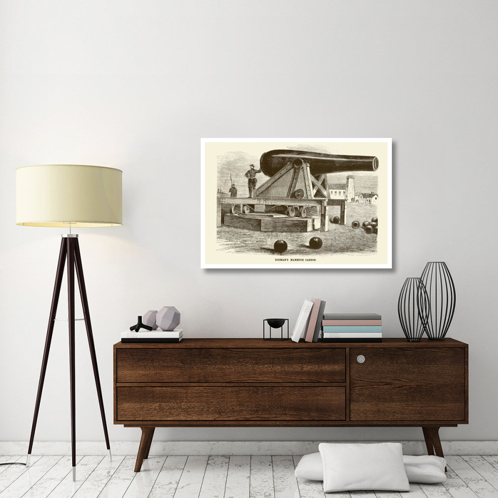 "Rodman's Mammoth Cannon" Digital Paper Print by Inventions, 46"x31"