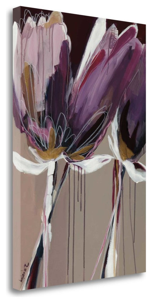 "Aubergine Splendor II" By Angela Maritz, Giclee Print on Gallery Wrap Canvas