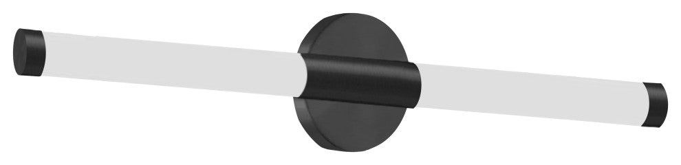 Corvette Modern 1 Light Matte Black White Metal Vanity