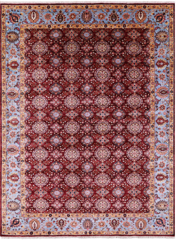 Hand-Knotted Persian Tabriz Wool Rug 9' 0" X 11' 10" - Q12910