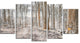 Dense Forest in the Winter Photography, Forest Canvas Art, 60"x32", 5 Panels