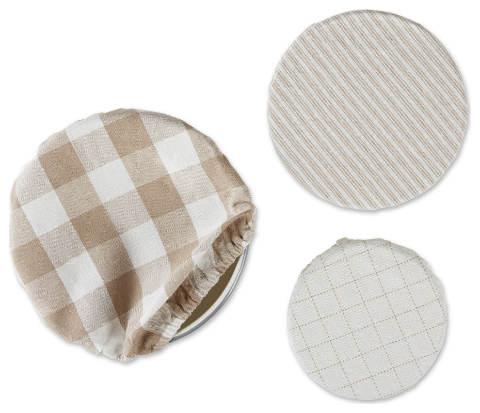 DII Asst Stone Farmhouse Woven Dish Cover (Set of 3)