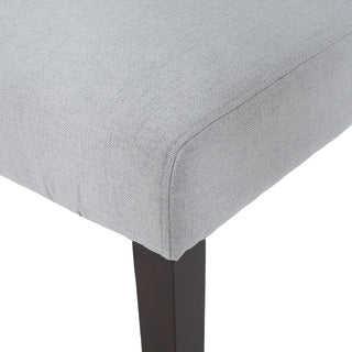 GDF Studio Blaine Tufted Wing Back Dining Chairs, Set of 2, Light Gray, Fabric