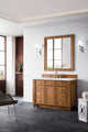 James Martin 157-V48-SBR-3ENC 48" Single Vanity Saddle Brown w/ 3 CM Quartz Top