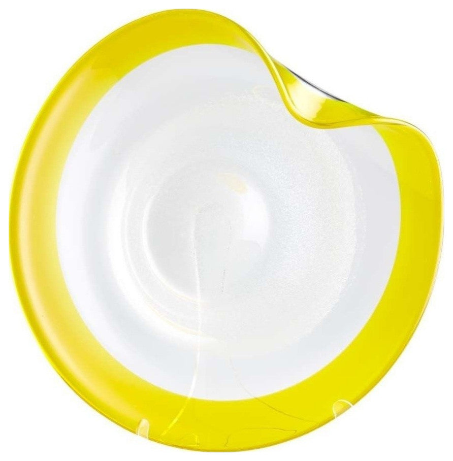 Cyan Design Small Cosmic Plate, Yellow and Clear