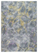 2"x7" Gray Gold Abstract Rings Runner Rug