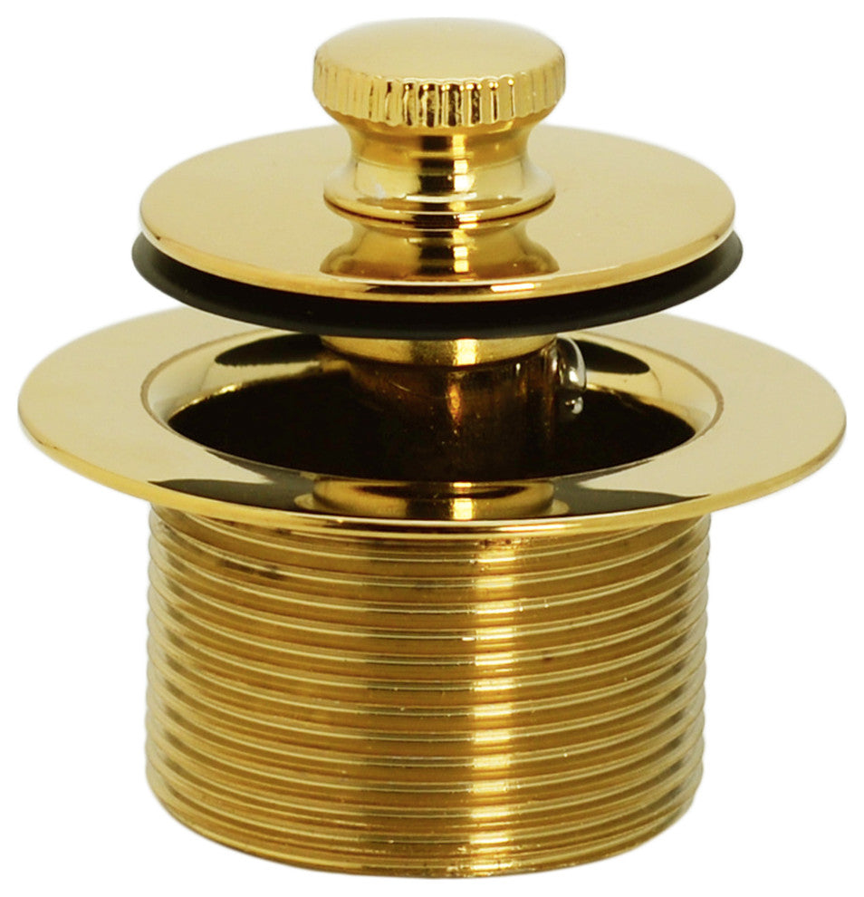 Illusionary Overflow 12" & 4" Sch. 40 PVC Bath Waste and Overflow Lift, Polished Brass