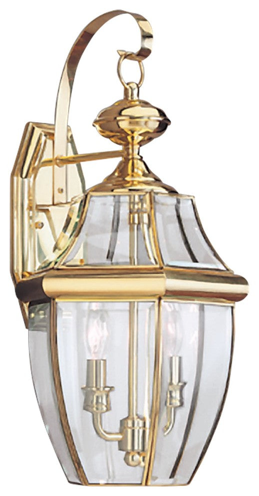 Generation Lighting Lighting 2-Light Outdoor Lantern, Polished Brass