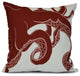 Gus, Animal Print Pillow, Red, 18"x18"