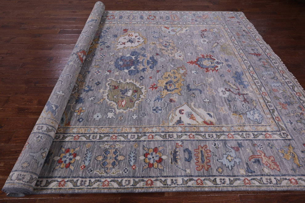 9' 0" X 12' 0" Turkish Oushak Hand-Knotted Wool Rug - Q13424