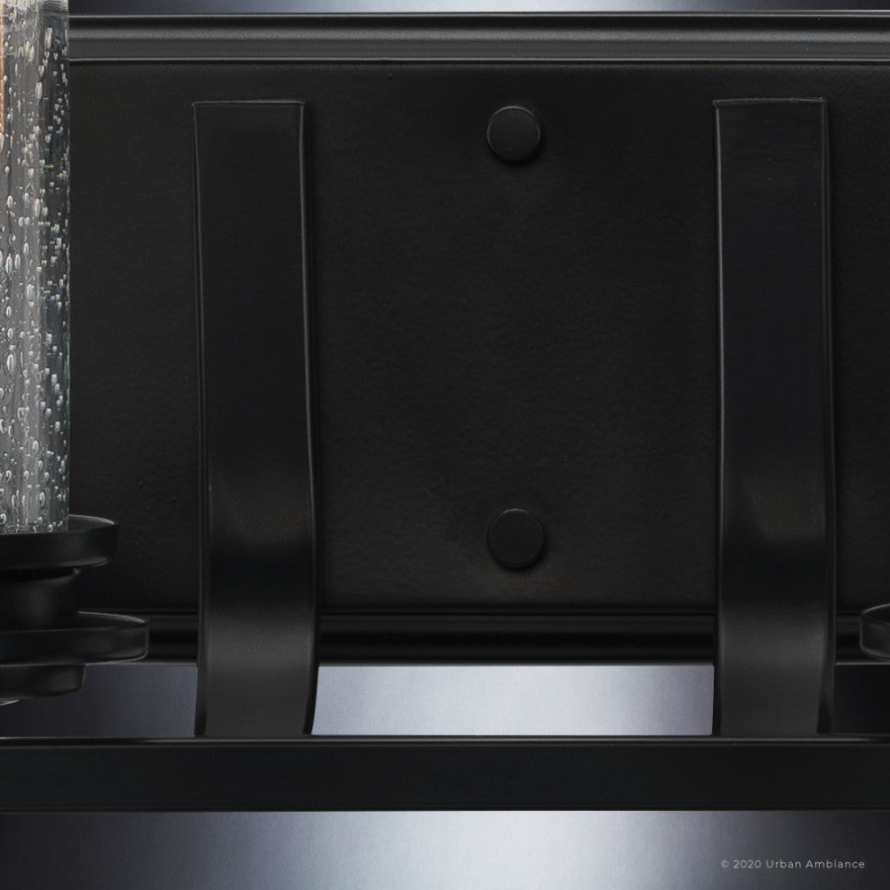 Luxury French Country Bath Vanity Light, Midnight Black, UHP3771