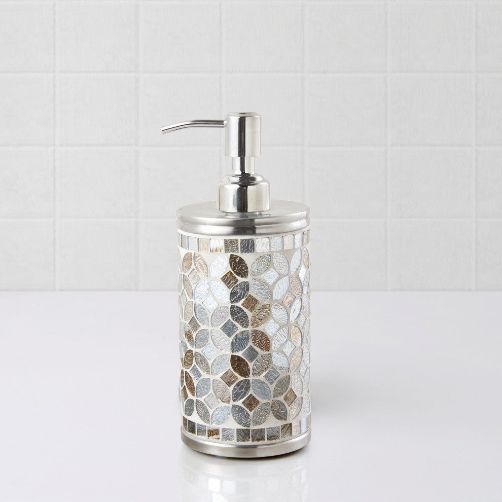 Croscill Seville Mosaic Glass Bathroom Accessories, Lotion Pump