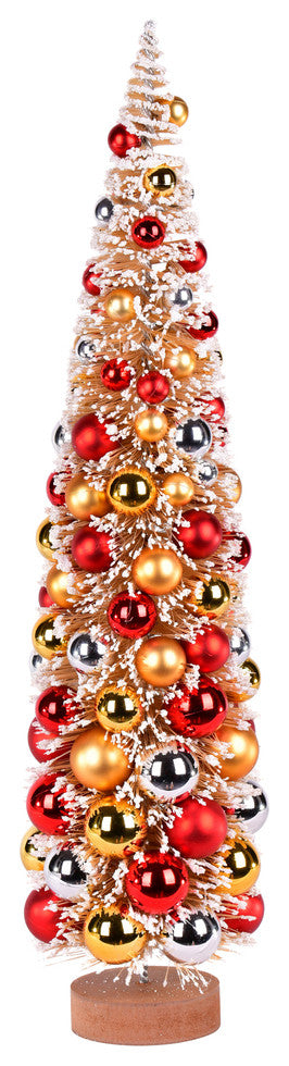 Vickerman Ls203824 24" Artificial Christmas Tree, Red, Gold, Silver Ornament