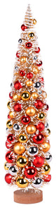 Vickerman Ls203824 24" Artificial Christmas Tree, Red, Gold, Silver Ornament