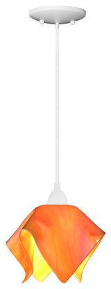 Jezebel Radiance Flame Small Pendant, Tangerine