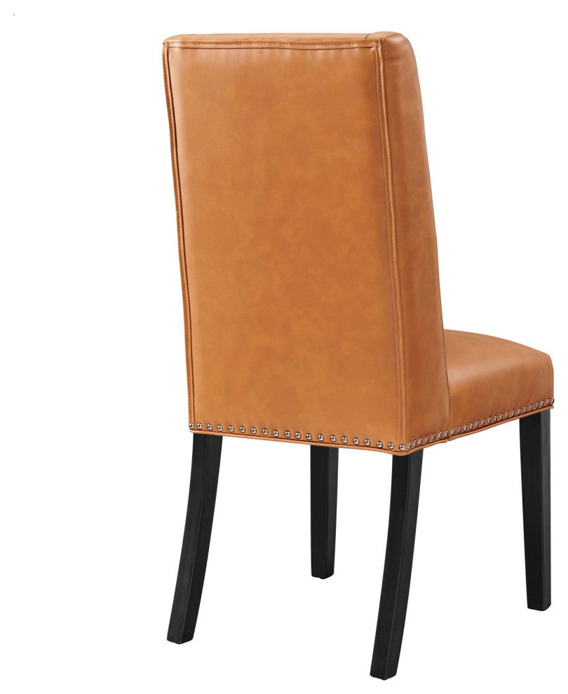 Baron Vegan Leather Dining Chair, Tan