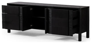 Pollard Media Console-Brushed Ebony Oak