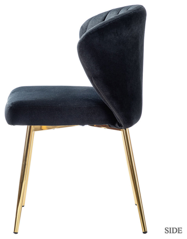 Milia Dining Chair Set of 4, Black