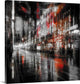 "City At Night V" Wrapped Canvas Art Print, 35"x35"x1.5"
