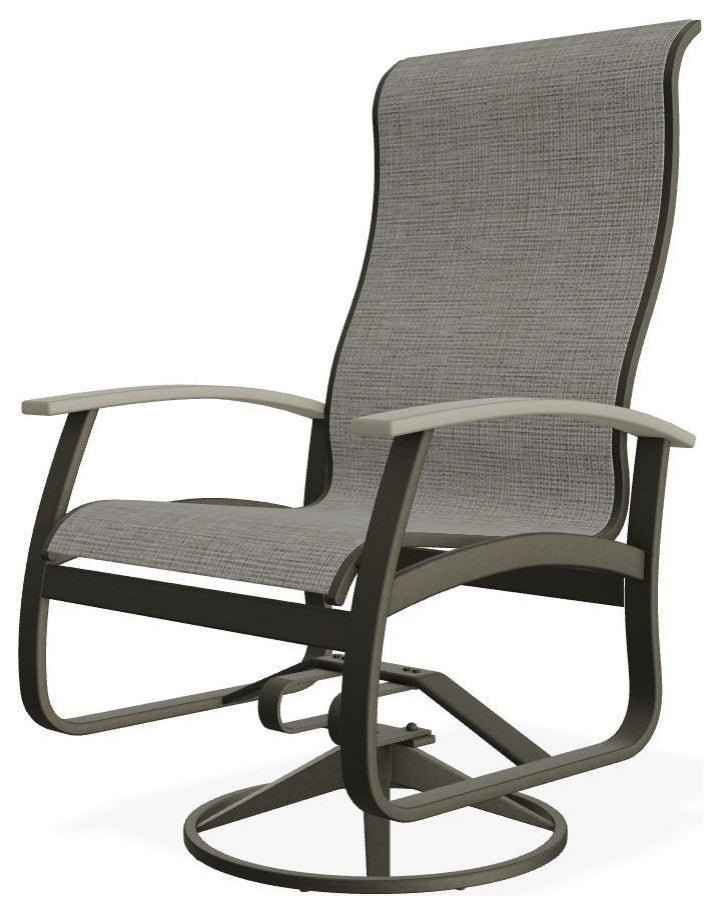 Belle Isle Sling Outdoor Swivel Rocker, Burke/Storm