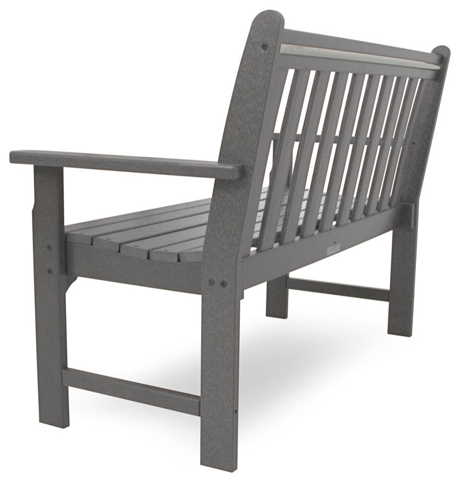 Ivy Terrace Ivy 48" Garden Bench, Slate Gray