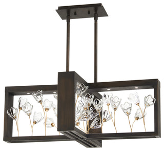 Maison Des Fleurs LED Chandelier, Regal Bronze With Empire Gold