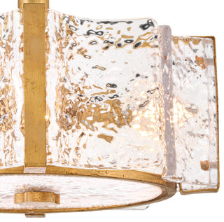 Fredrick Ramond Florian Medium Semi-Flush Mount, Distressed Brass