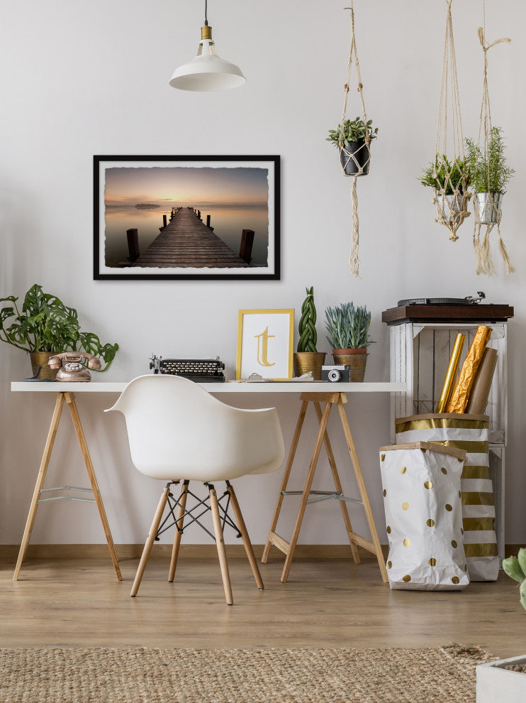 "Living the Lake Life" Framed Painting Print, 36x24