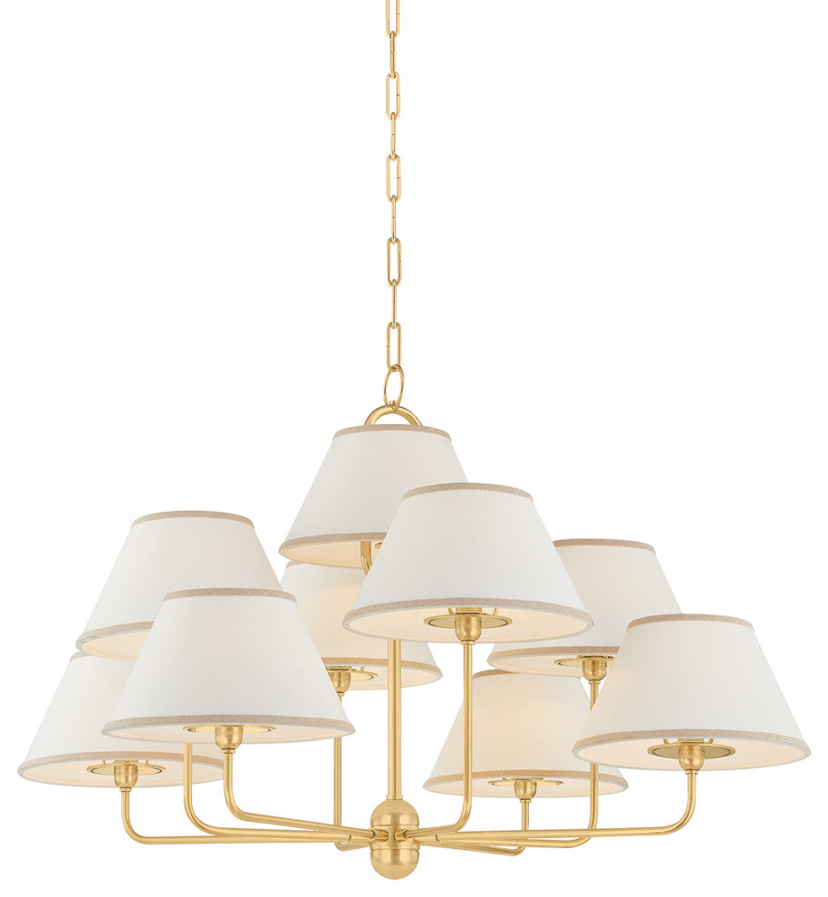 Hudson Valley Lighting Durland Chandelier, Aged Brass