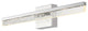 Mario 22" 1-Light 360-Degree Rotatable Integrated LED, Chrome/Clear, Width: 22"