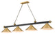 Zlite 2306-4MB-RB-RB15 4-Light Billiard, Rubbed Brass