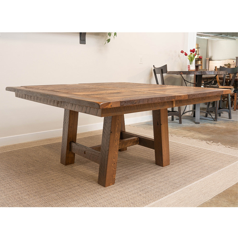Thornwood Square Reclaimed Barnwood Dining Table, Natural, 72"x72", None