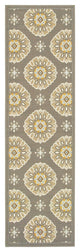 2' X 8' Gray Moroccan Indoor Outdoor Area Rug