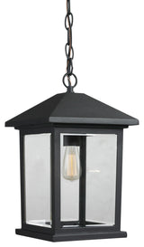 Z-Lite 531CHM Portland 1 Light 8"W Outdoor Mini Pendant - Black