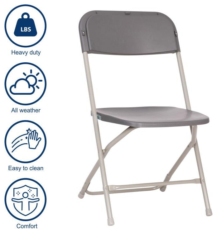 Hercules Big & Tall Commercial Folding Chair/Extra Wide 650LB. Capacity 4-Pack,