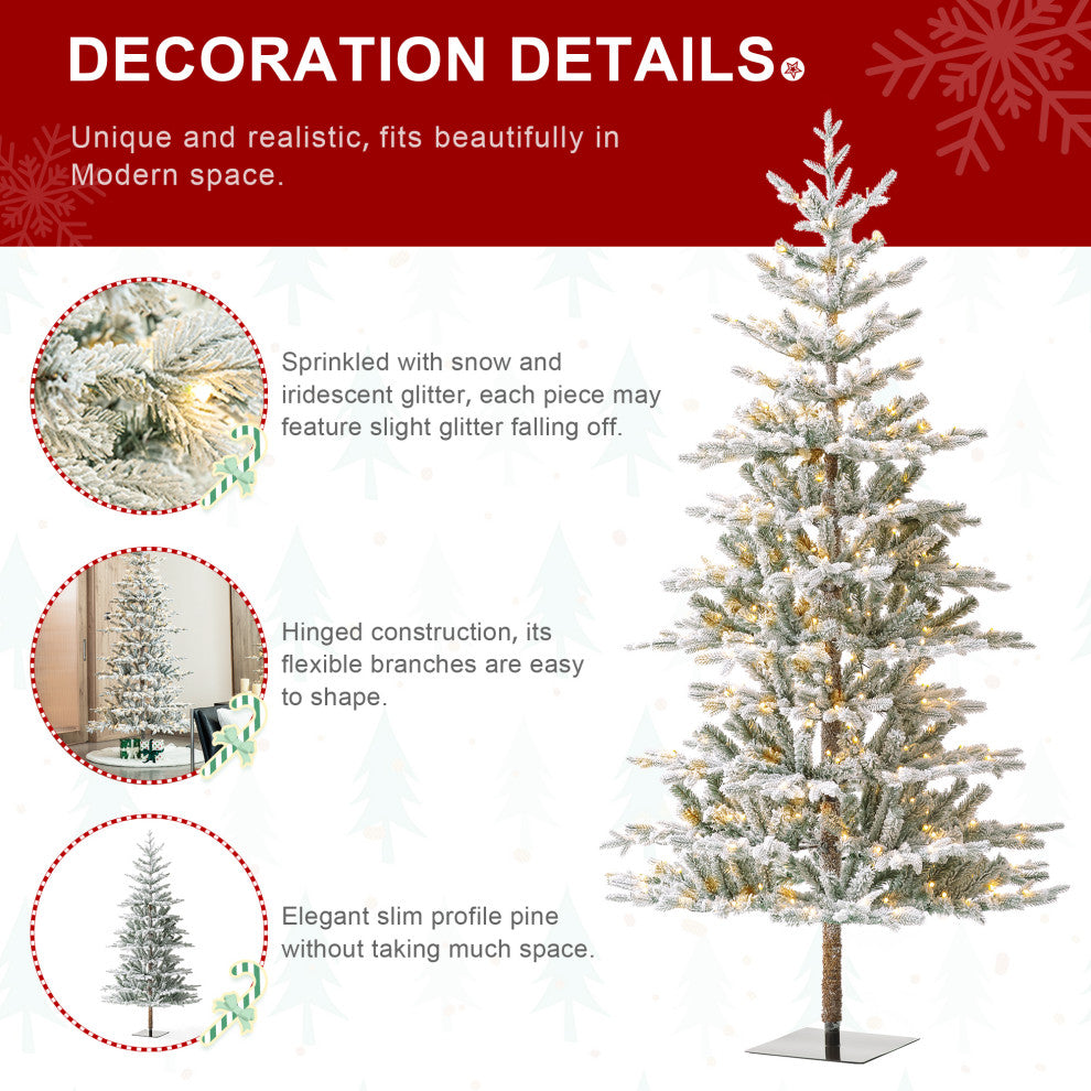 8' Deluxe Pre-Lit Artificial Christmas Tree