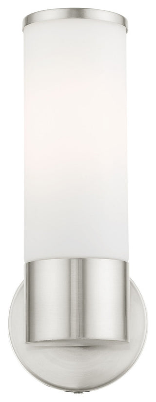 Brushed Nickel Contemporary, Minimal, Urban, Clean Vanity Sconce