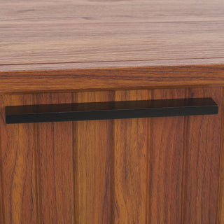 Safavieh Axelle 2 Drawer Nightstand, Walnut/Black