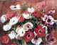 Pierre Auguste Renoir Spray of Anemones Premium Canvas Print