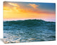 Sunrise Light Shine on Sea Water, Large Beach Canvas Wall Art, 20"x12"
